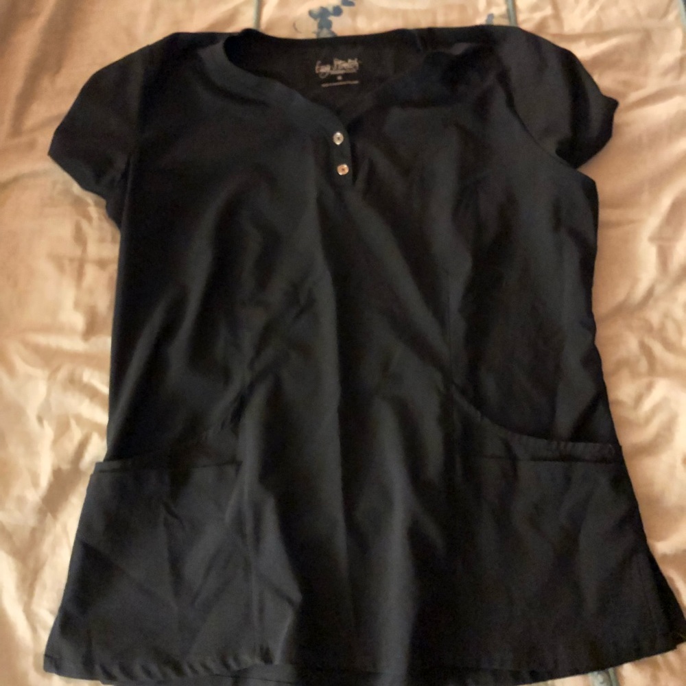 ButterSoft Black Scrub Top